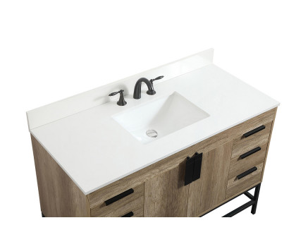 Elegant Bathroom Vanity - Natural Oak (VF488W48NT-BS)