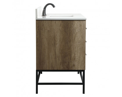 Elegant Bathroom Vanity - Natural Oak (VF488W48NT-BS)