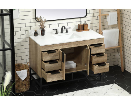 Elegant Bathroom Vanity - Natural Oak (VF488W48NT-BS)