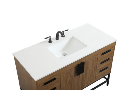 Elegant Bathroom Vanity - Walnut Brown (VF488W48WB)