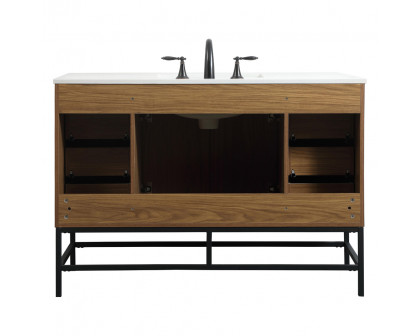 Elegant Bathroom Vanity - Walnut Brown (VF488W48WB)