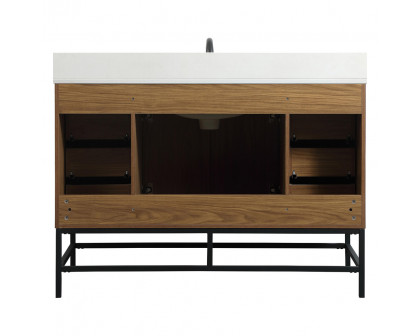 Elegant Bathroom Vanity - Walnut Brown (VF488W48WB-BS)