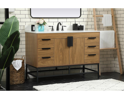 Elegant Bathroom Vanity - Walnut Brown (VF488W48WB-BS)