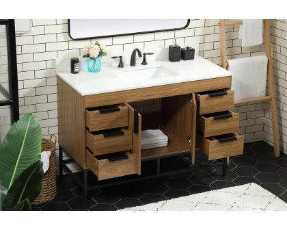 Elegant Bathroom Vanity - Walnut Brown (VF488W48WB-BS)