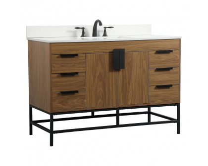 Elegant Bathroom Vanity - Walnut Brown (VF488W48WB-BS)