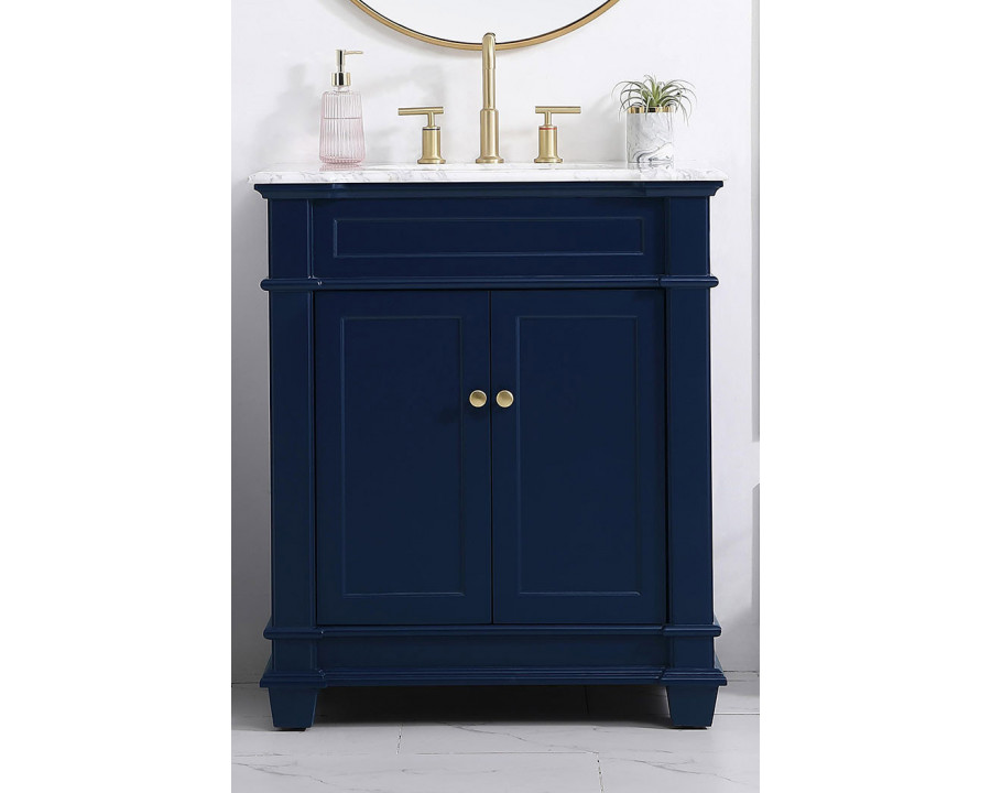 Elegant Bathroom Vanity - Blue, L 30" (VF50030BL)