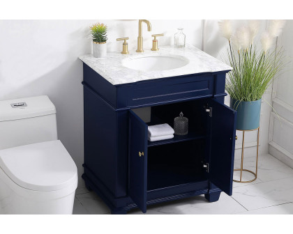 Elegant Bathroom Vanity - Blue, L 30" (VF50030BL)