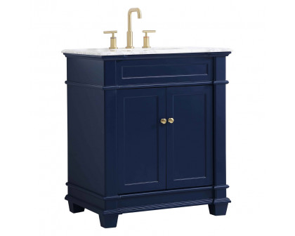 Elegant Bathroom Vanity - Blue, L 30" (VF50030BL)