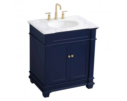 Elegant Bathroom Vanity - Blue, L 30" (VF50030BL)