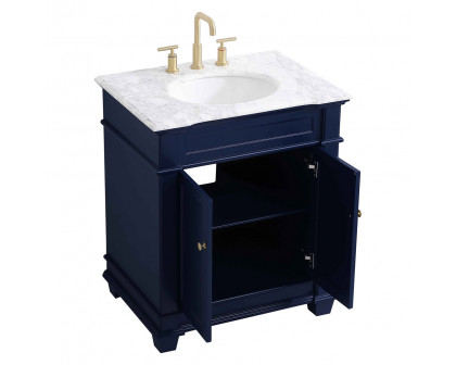 Elegant Bathroom Vanity - Blue, L 30" (VF50030BL)