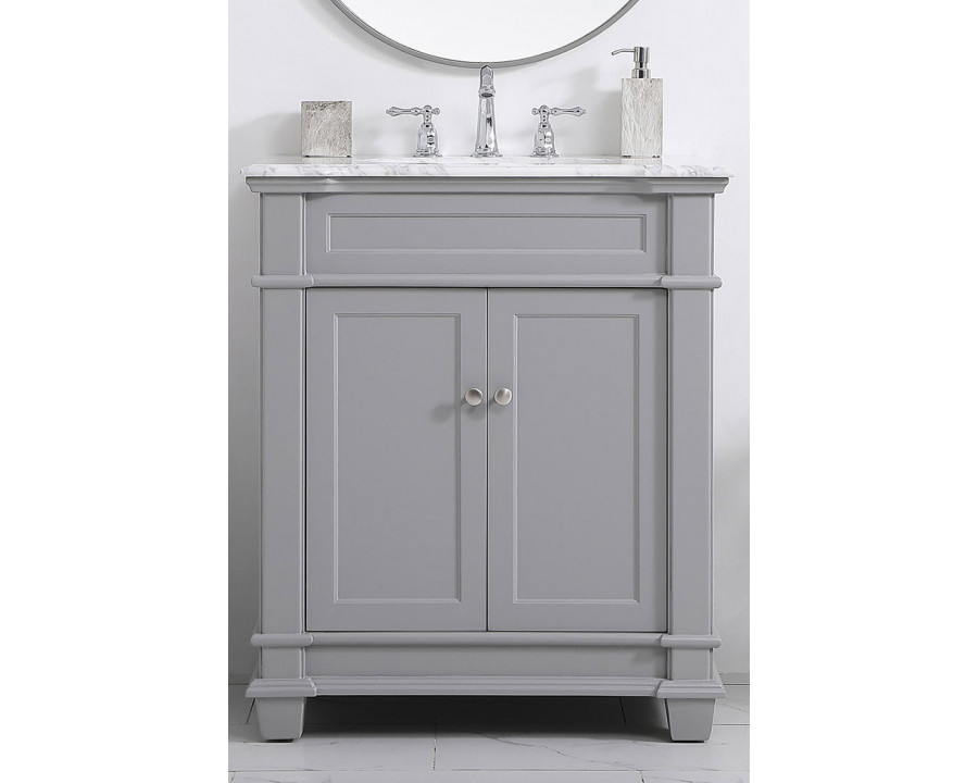 Elegant Bathroom Vanity - Gray, L 30" (VF50030GR)