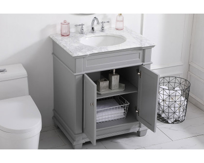 Elegant Bathroom Vanity - Gray, L 30" (VF50030GR)