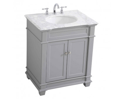 Elegant Bathroom Vanity - Gray, L 30" (VF50030GR)