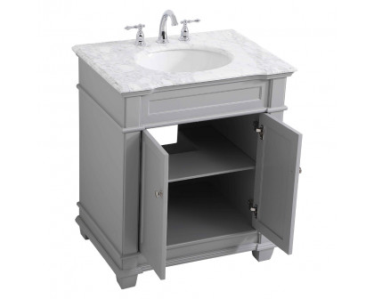 Elegant Bathroom Vanity - Gray, L 30" (VF50030GR)