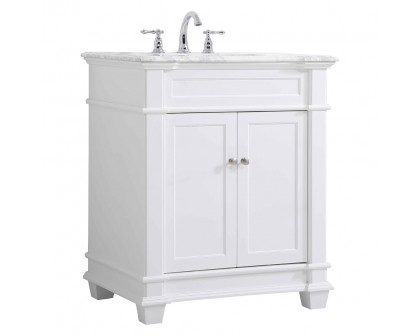 Elegant Bathroom Vanity - White, L 30" (VF50030WH)