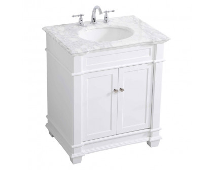 Elegant Bathroom Vanity - White, L 30" (VF50030WH)