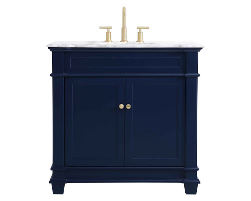 Elegant Bathroom Vanity - Blue, L 36" (VF50036BL)