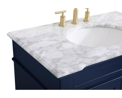 Elegant Bathroom Vanity - Blue, L 36" (VF50036BL)