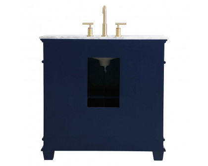 Elegant Bathroom Vanity - Blue, L 36" (VF50036BL)