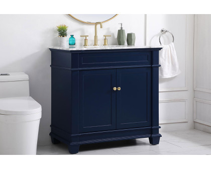 Elegant Bathroom Vanity - Blue, L 36" (VF50036BL)