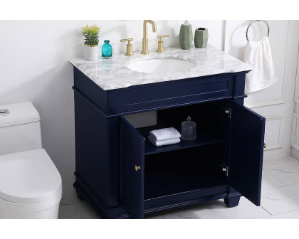 Elegant Bathroom Vanity - Blue, L 36" (VF50036BL)