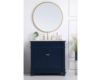 Elegant Bathroom Vanity - Blue, L 36" (VF50036BL)