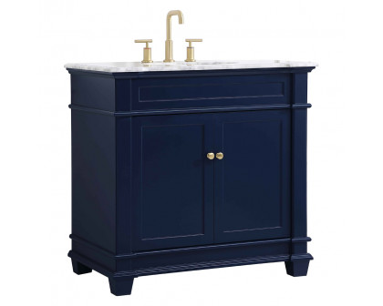 Elegant Bathroom Vanity - Blue, L 36" (VF50036BL)