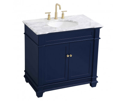 Elegant Bathroom Vanity - Blue, L 36" (VF50036BL)