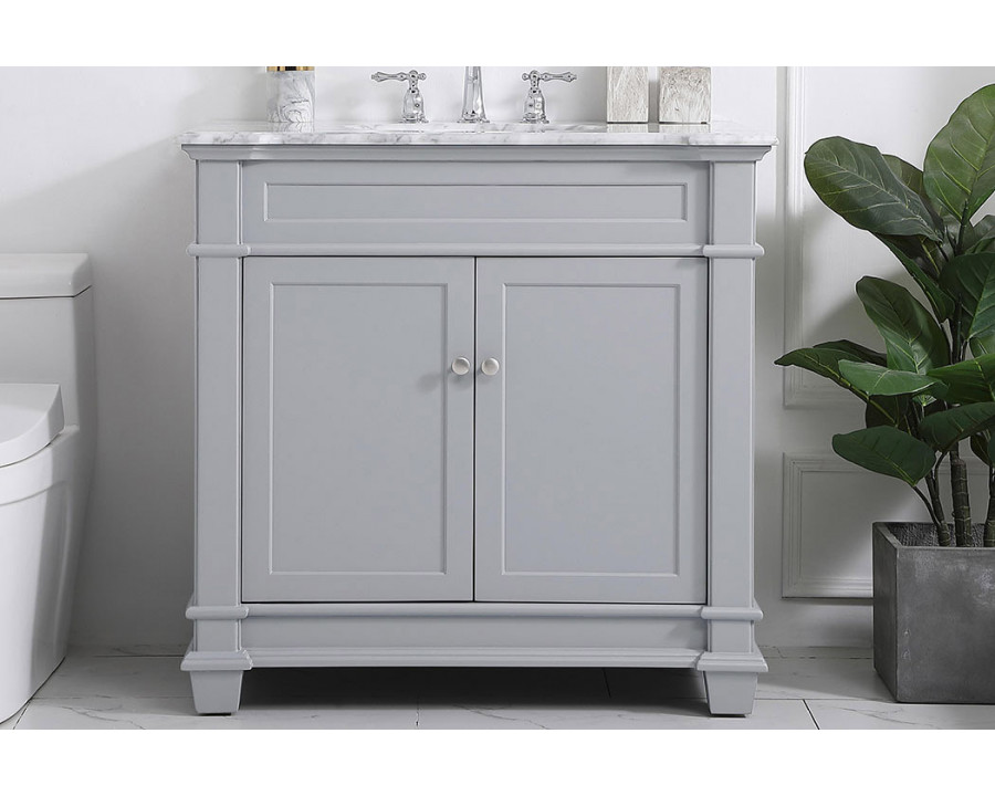 Elegant Bathroom Vanity - Gray, L 36" (VF50036GR)