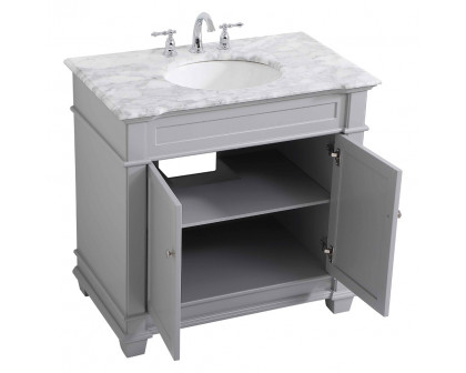 Elegant Bathroom Vanity - Gray, L 36" (VF50036GR)