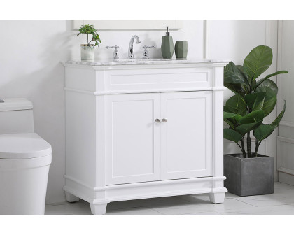 Elegant Bathroom Vanity - White, L 36" (VF50036WH)