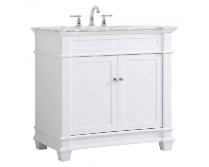 Elegant Bathroom Vanity - White, L 36" (VF50036WH)