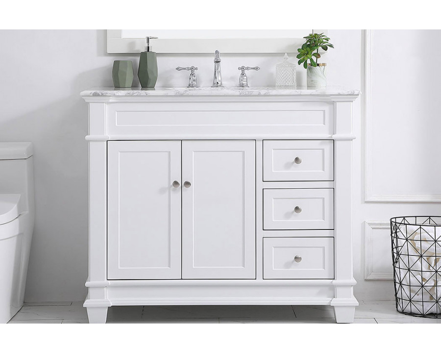 Elegant Bathroom Vanity - White (VF50042WH)