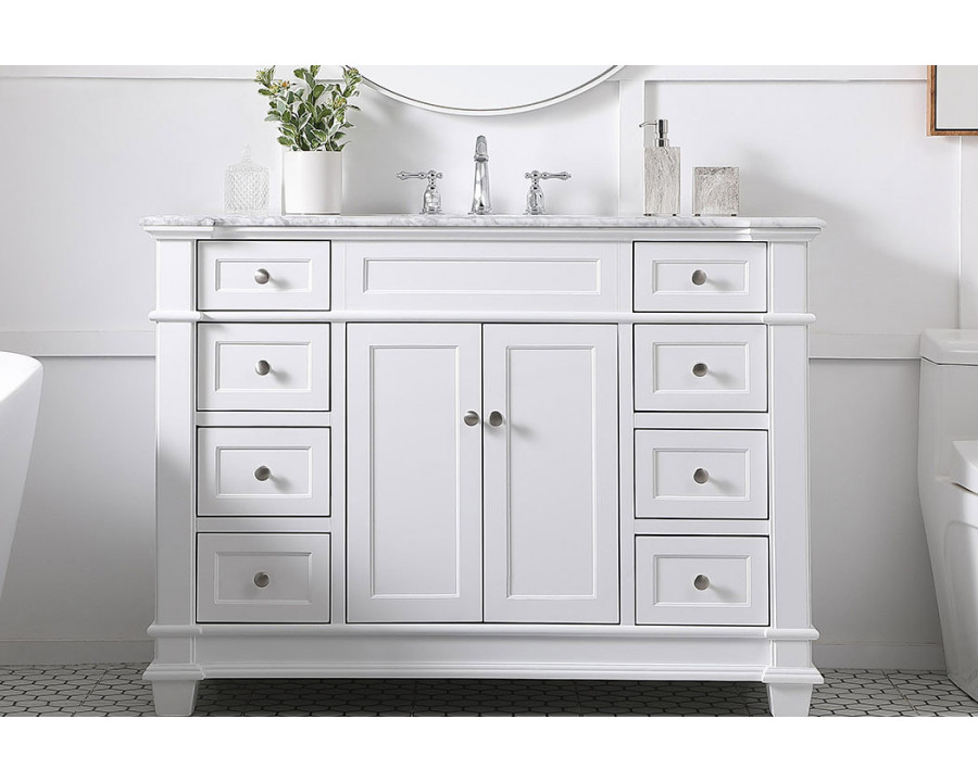 Elegant Bathroom Vanity - White (VF50048WH)