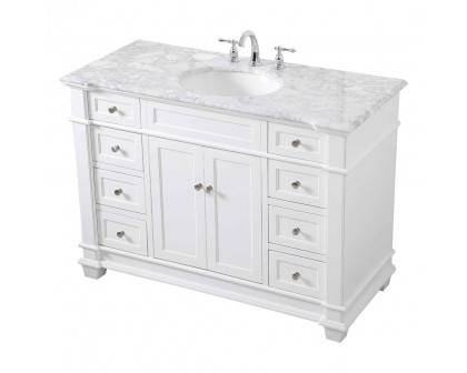 Elegant Bathroom Vanity - White (VF50048WH)