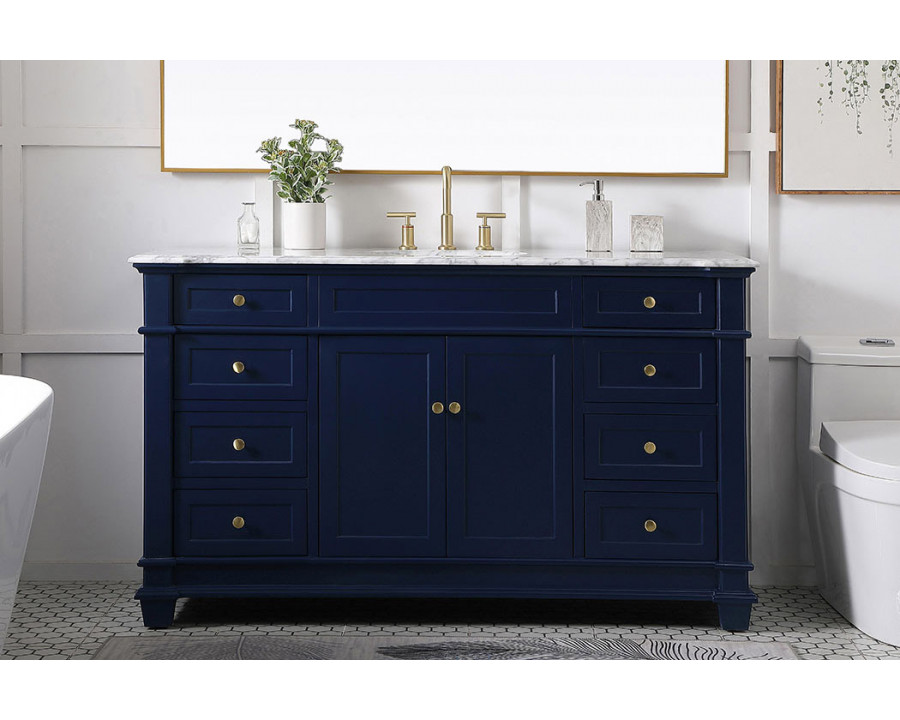 Elegant Bathroom Vanity - Blue (VF50060BL)