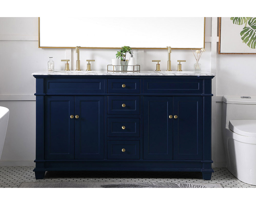 Elegant Bathroom Vanity - Blue (VF50060DBL)