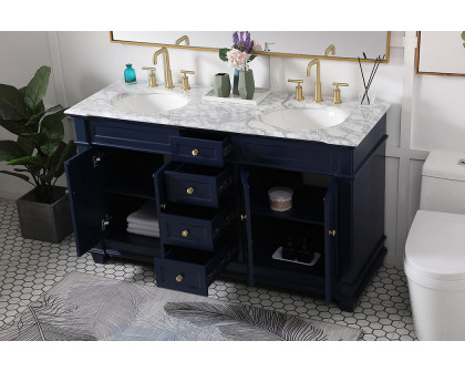 Elegant Bathroom Vanity - Blue (VF50060DBL)