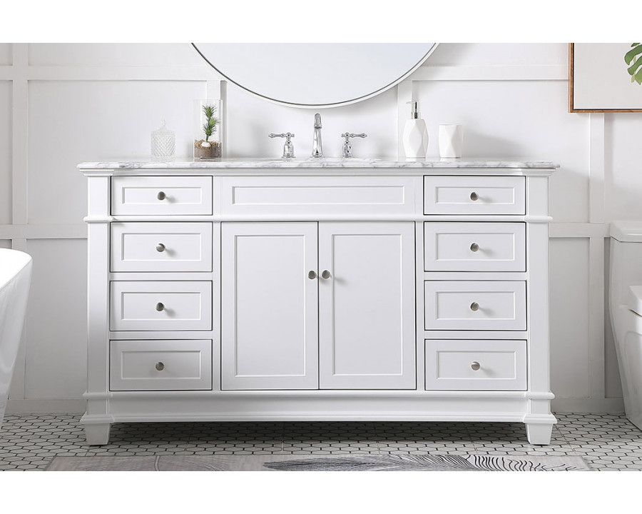 Elegant Bathroom Vanity - White (VF50060WH)