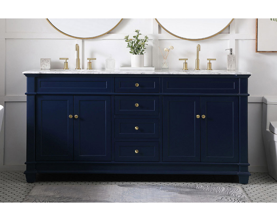 Elegant Bathroom Vanity - Blue (VF50072DBL)