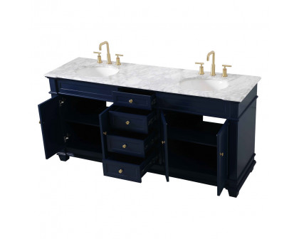 Elegant Bathroom Vanity - Blue (VF50072DBL)