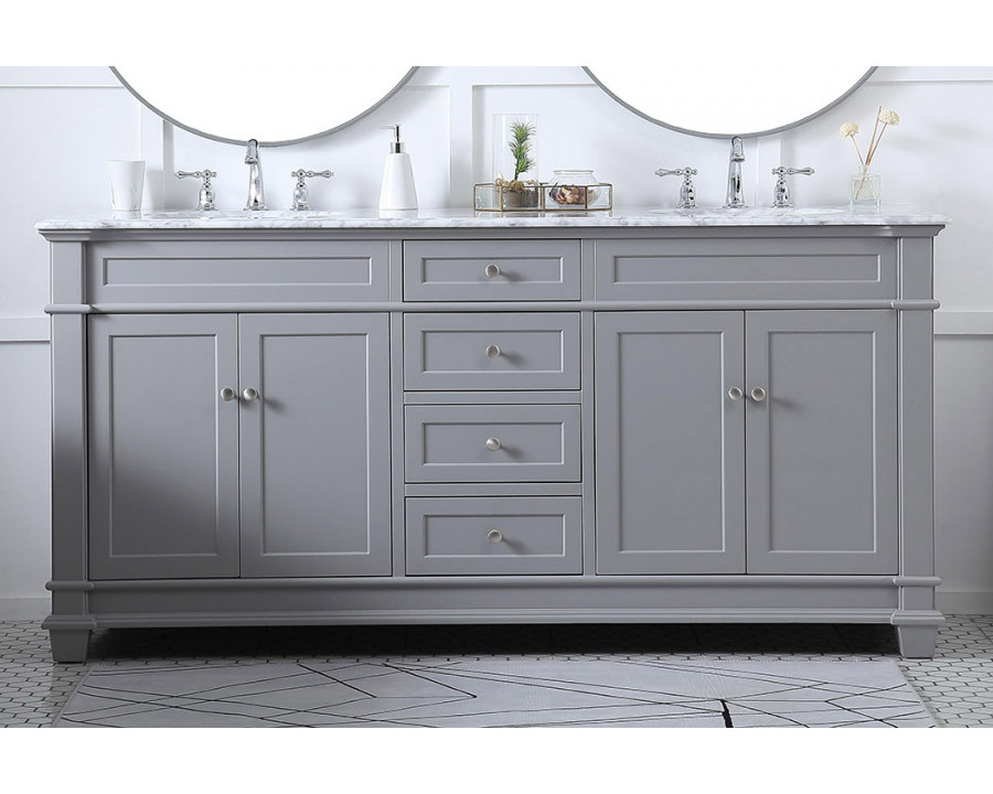 Elegant Bathroom Vanity - Gray (VF50072DGR)