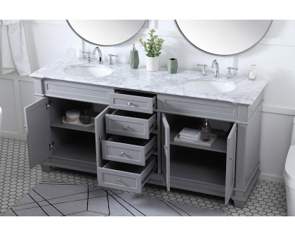 Elegant Bathroom Vanity - Gray (VF50072DGR)