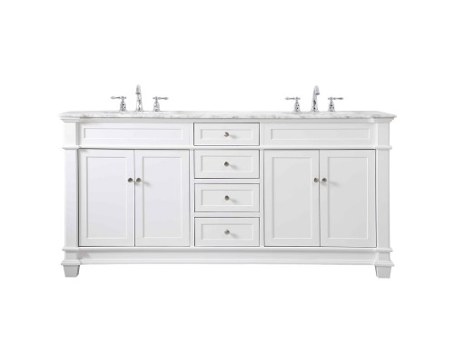 Elegant Bathroom Vanity - White (VF50072DWH)