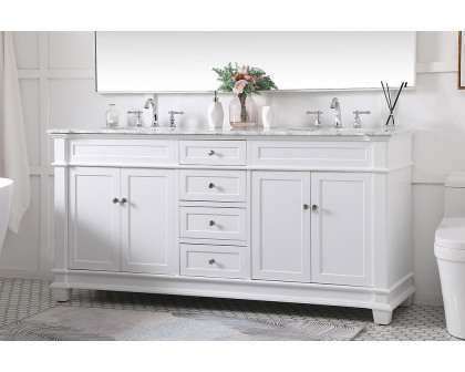 Elegant Bathroom Vanity - White (VF50072DWH)