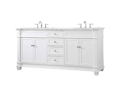 Elegant Bathroom Vanity - White (VF50072DWH)