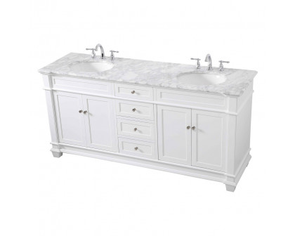 Elegant Bathroom Vanity - White (VF50072DWH)