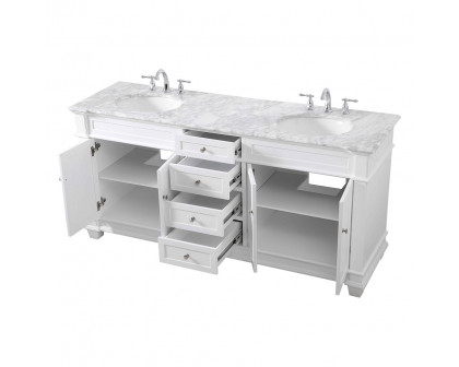 Elegant Bathroom Vanity - White (VF50072DWH)