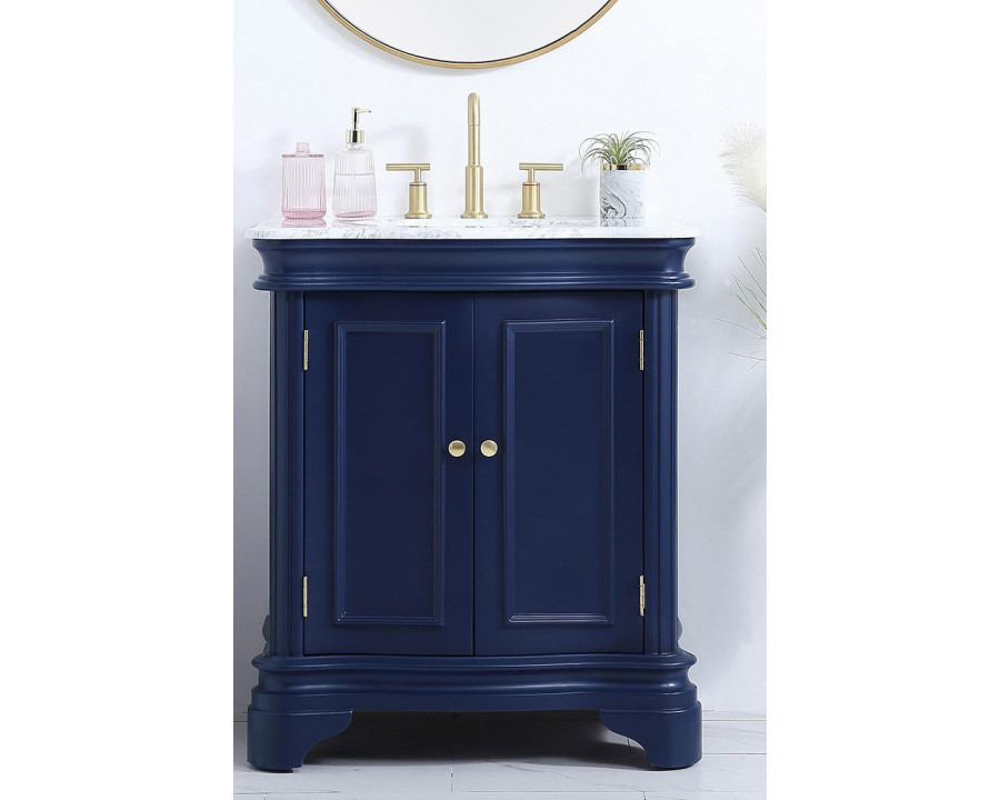 Elegant Bathroom Vanity - Blue, L 30" (VF52030BL)