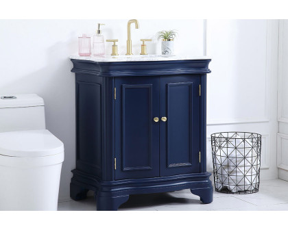 Elegant Bathroom Vanity - Blue, L 30" (VF52030BL)